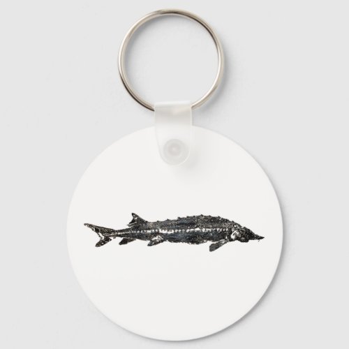 White Sturgeon Gyotaku_40_Item Keychain