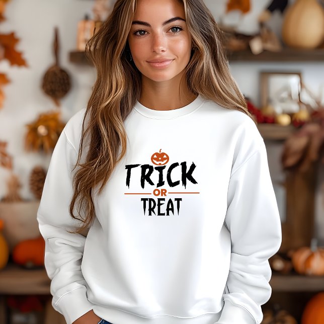 White Stylish Halloween Sweatshirt (White Stylish Halloween Sweatshirt)