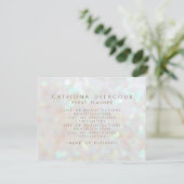 White Subtle Glitter Bokeh Business Flyer Card (Standing Front)