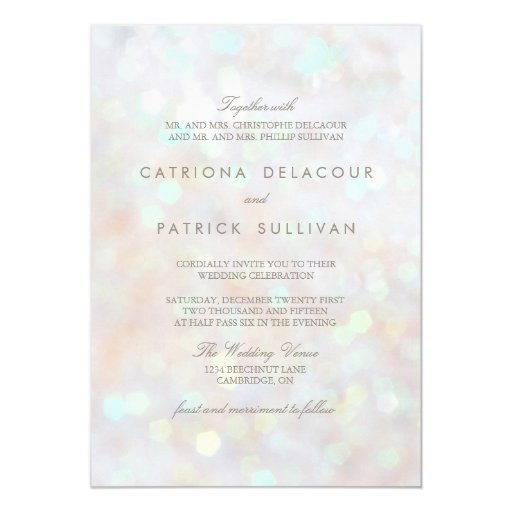 Bokeh Wedding Invitation 1