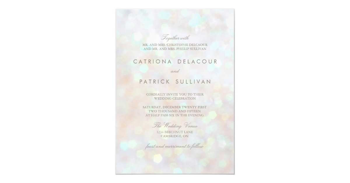 Bokeh Wedding Invitation 10