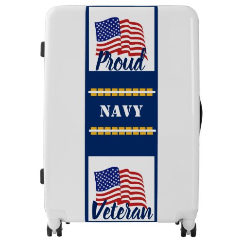 White Suitcase Navy Veteran