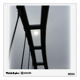 White sun over the bridge wall decal