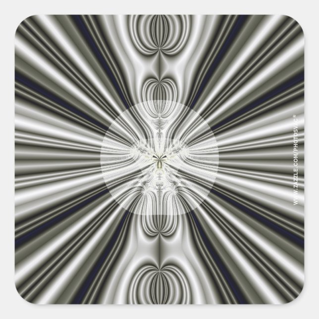 White Sun Square Sticker (Front)
