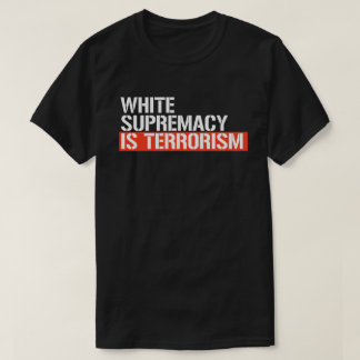 White supremacy is terrorism rectangular sticker T-Shirt