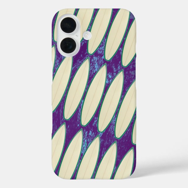 White Surfboards Pattern Case-Mate iPhone Case (Back)