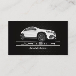 White SUV Car Mechanic Auto Repair Business Card