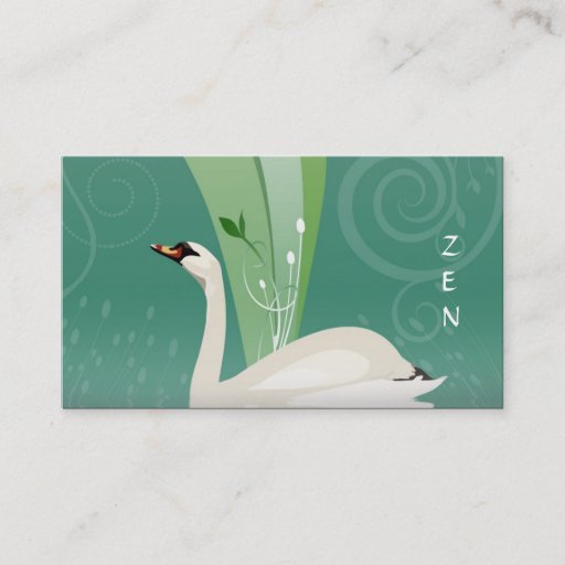 Customizable White Swan Business Card