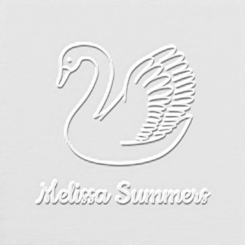 White Swan Custom Name Embosser