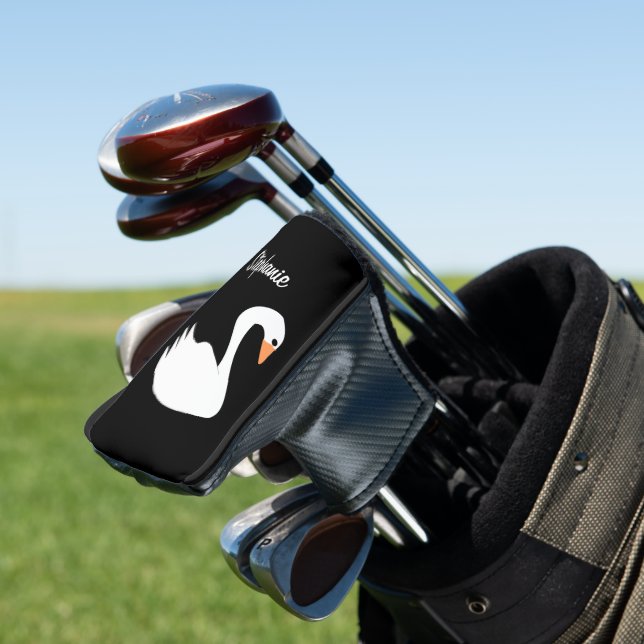 White Swan Design Golf Head Cover (In Situ)