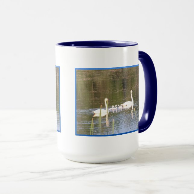 White Swan Family Mug (Front Right)