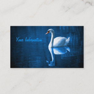 White Swan Grunge Business Cards