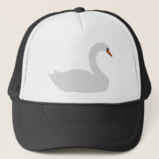 white swan icon trucker hat