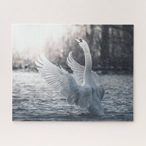 White Swan Nature Photograph Jigsaw Puzzle
