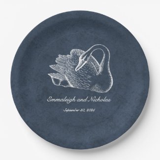 White Swan Navy Blue