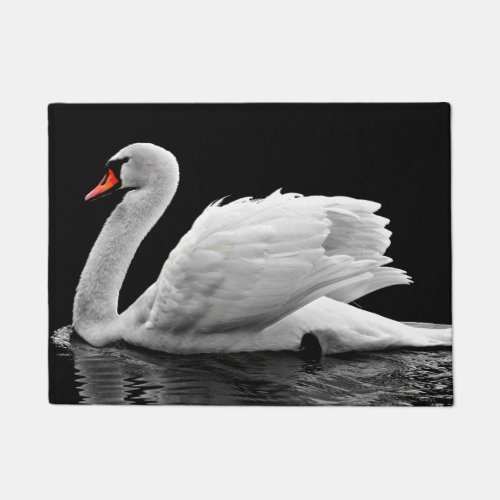 White Swan on Lake Doormat