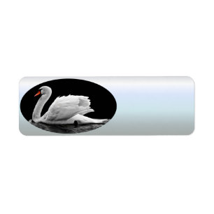 White Swan on Lake Label