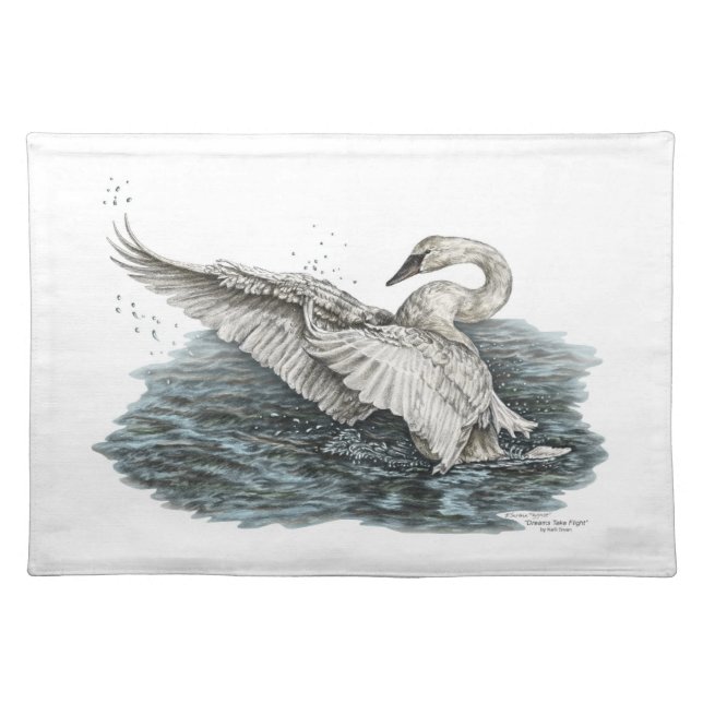 White Swan on Water Placemat (Front)