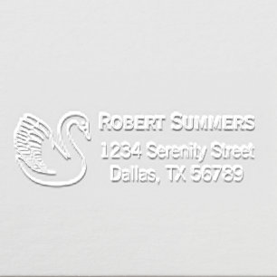 White Swan Return Address Embosser