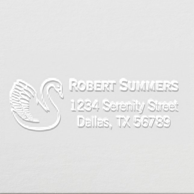 White Swan Return Address Embosser (Design)