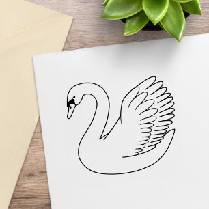 White Swan Rubber Stamp