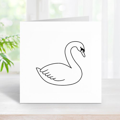 White Swan Rubber Stamp