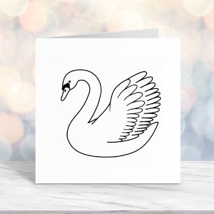White Swan Self-inking Stamp