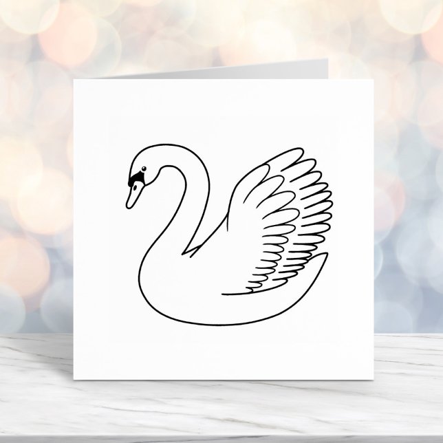 White Swan Self-inking Stamp (Creator Uploaded)