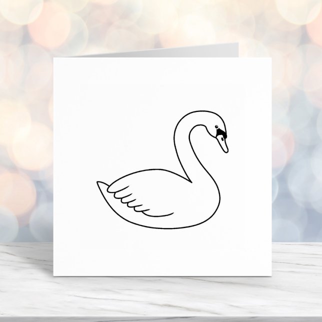 White Swan Self-inking Stamp (Creator Uploaded)