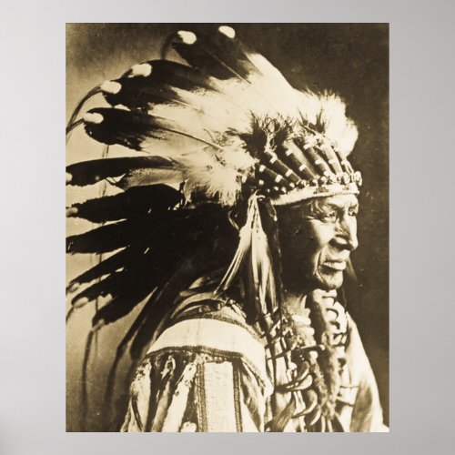 White Swan Sioux Chief Native American Poster