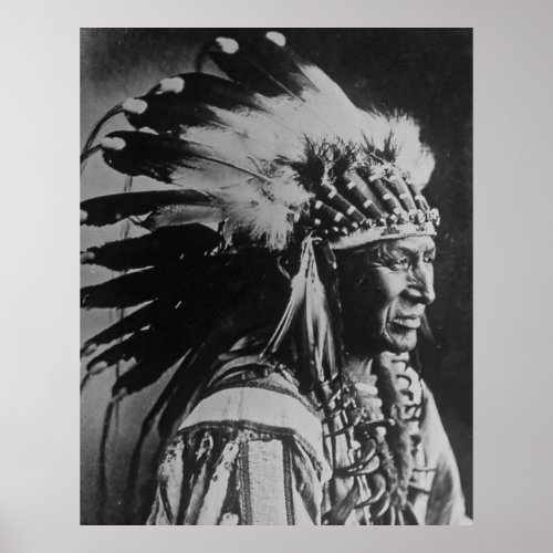 White Swan Sioux Chief Native American Poster