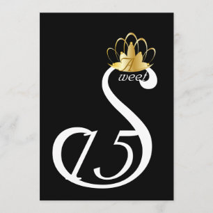 White Swan Sweet Fifteen Coronation_ Customize Invitation