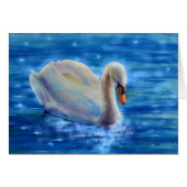 White swan watercolor painting (Front Horizontal)