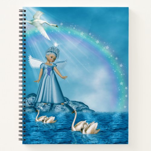 White Swans And Angel Notebook