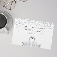 White swans birds 60th diamond wedding anniversary