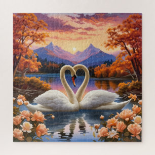 White swans jigsaw puzzle