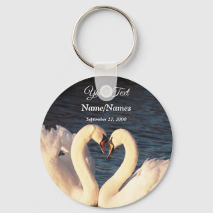 White Swans Keychain