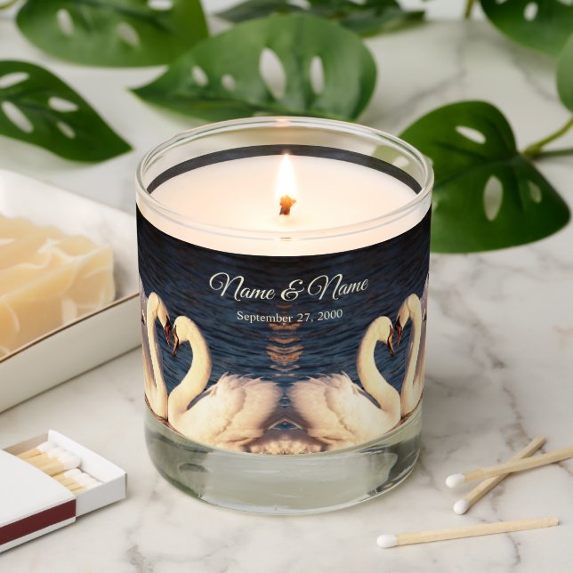 White Swans Scented Jar Candle (Lit)