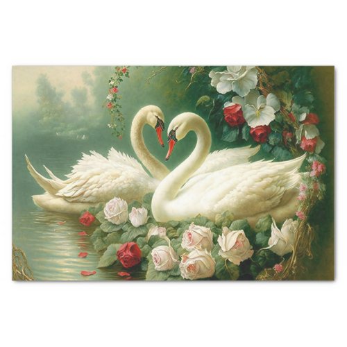 White Swans Tissue Paper