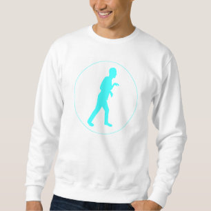 White Sweat Shirt w/ Blue Dino Mode Logo
