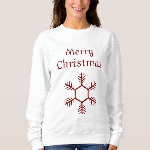 White sweater shirt youthful Merry Chritsmas