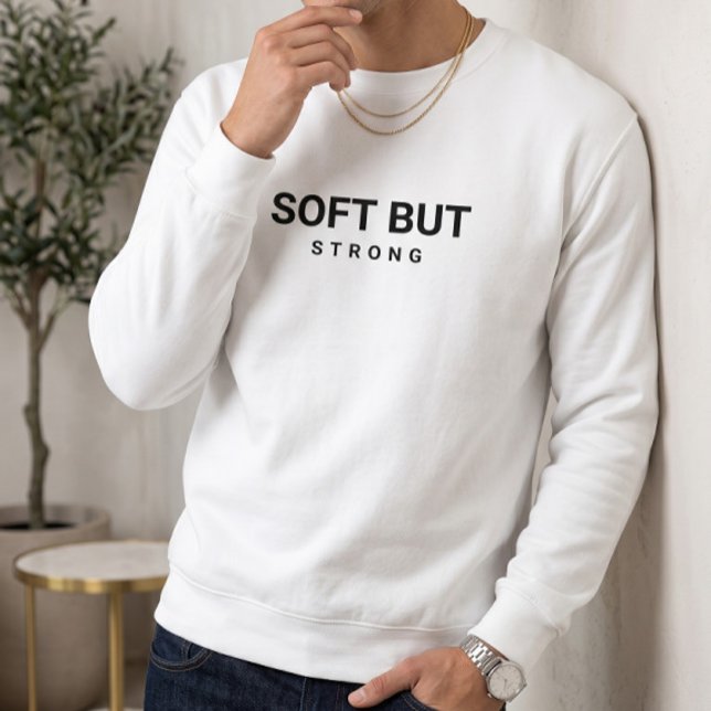 White Sweatshirt | Aesthetic Black Typography (Creator Uploaded)