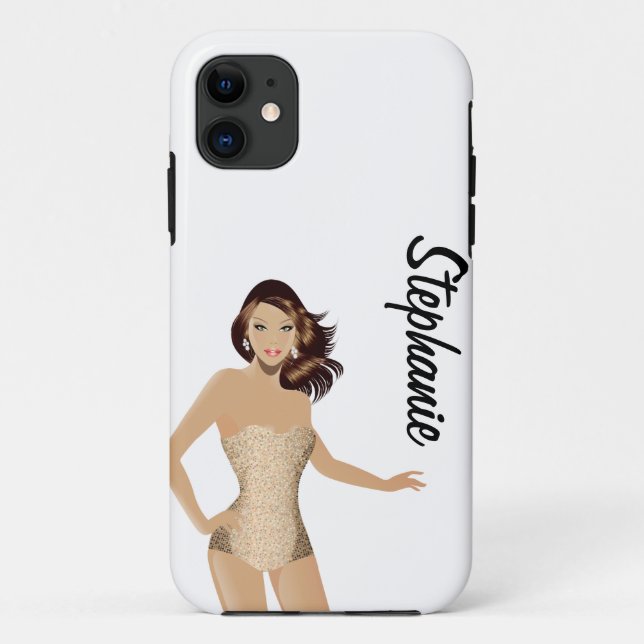 White Swinsuit Girl Mate ID™ iPhone 5 Case (Back)