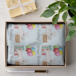 White Swiss German Shepherd Dog Colorful Birthday Tissue Paper