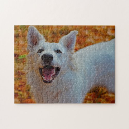 White Swiss Shepherd Dog Jigsaws Jigsaw Puzzle