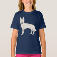 White Swiss Shepherd German Shepherd Cartoon Dog