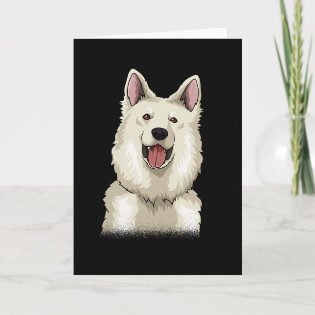 White Swiss Shepherd Gift Card (Front)