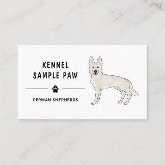 White Swiss Shepherd White GSD Dog Kennel Breeder Business Card