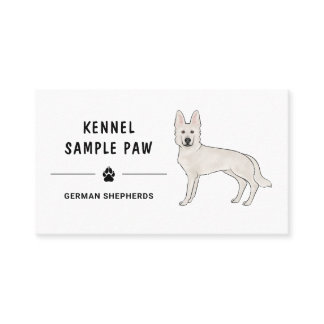 White Swiss Shepherd White GSD Dog Kennel Breeder Business Card