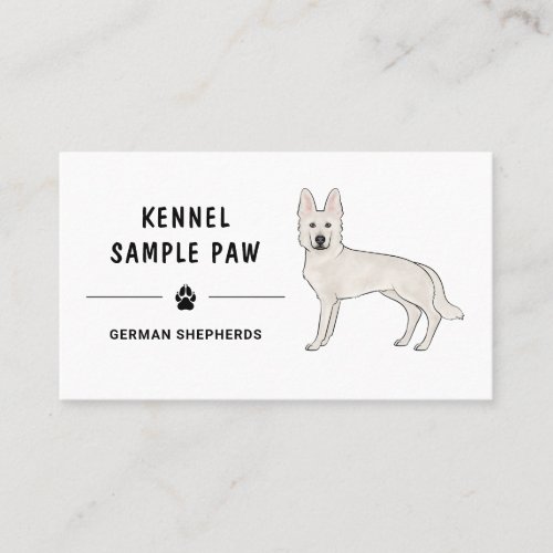 White Swiss Shepherd White GSD Dog Kennel Breeder Business Card